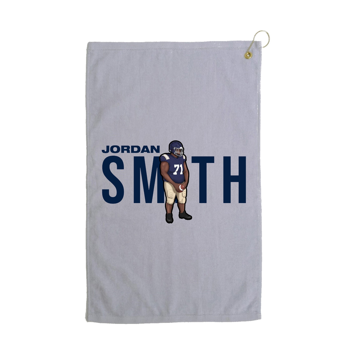 Golf Towel — Player Name in Grey