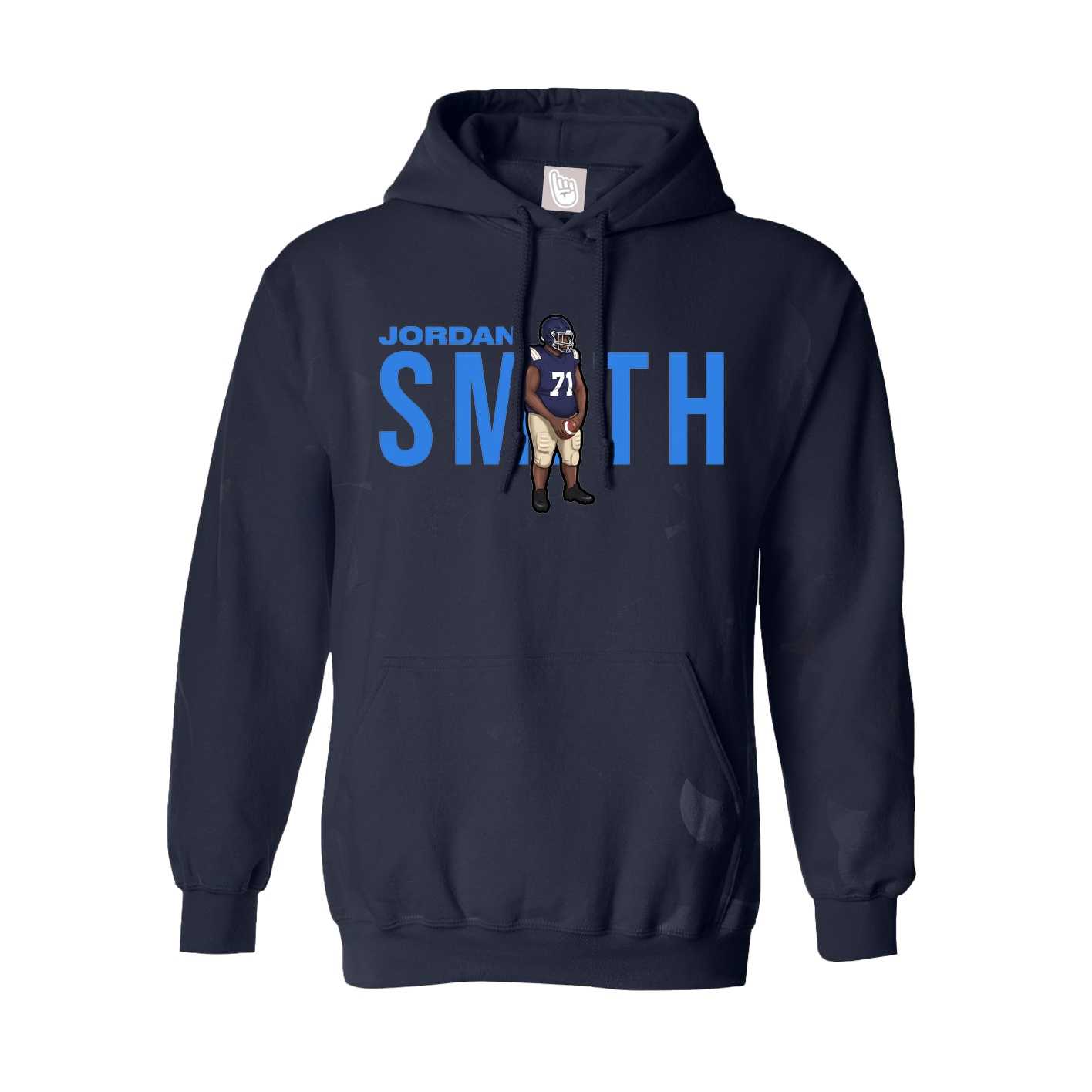 Hoodie — Player Name in Navy
