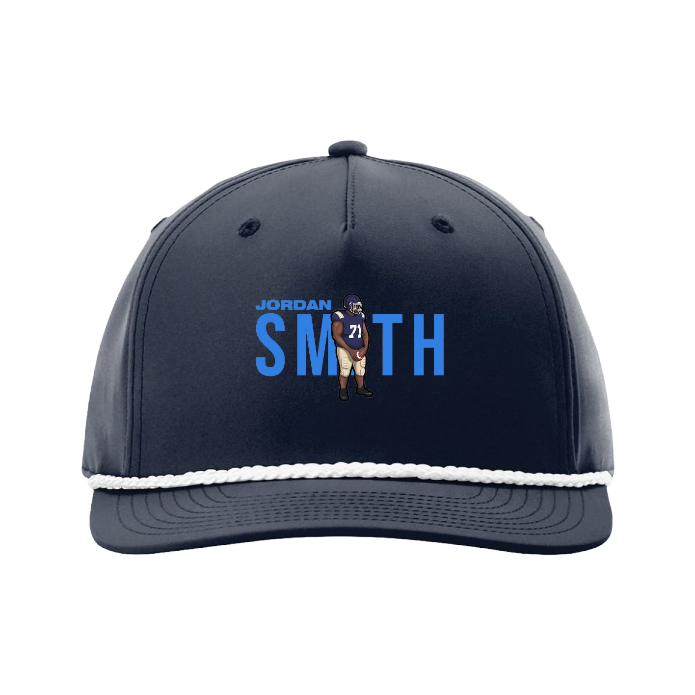 Five-Panel Classic Rope Cap — Player Name in Navy