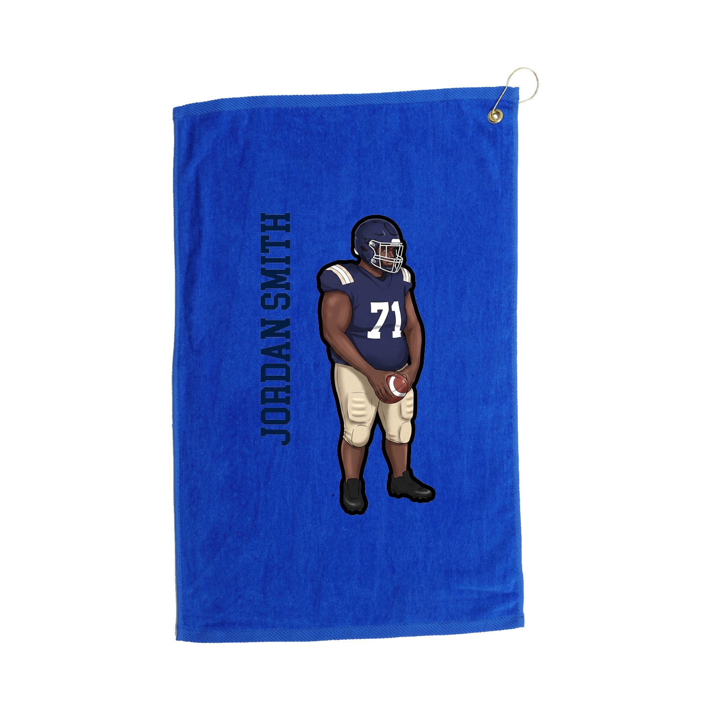 Golf Towel — Name Vertical in Royal
