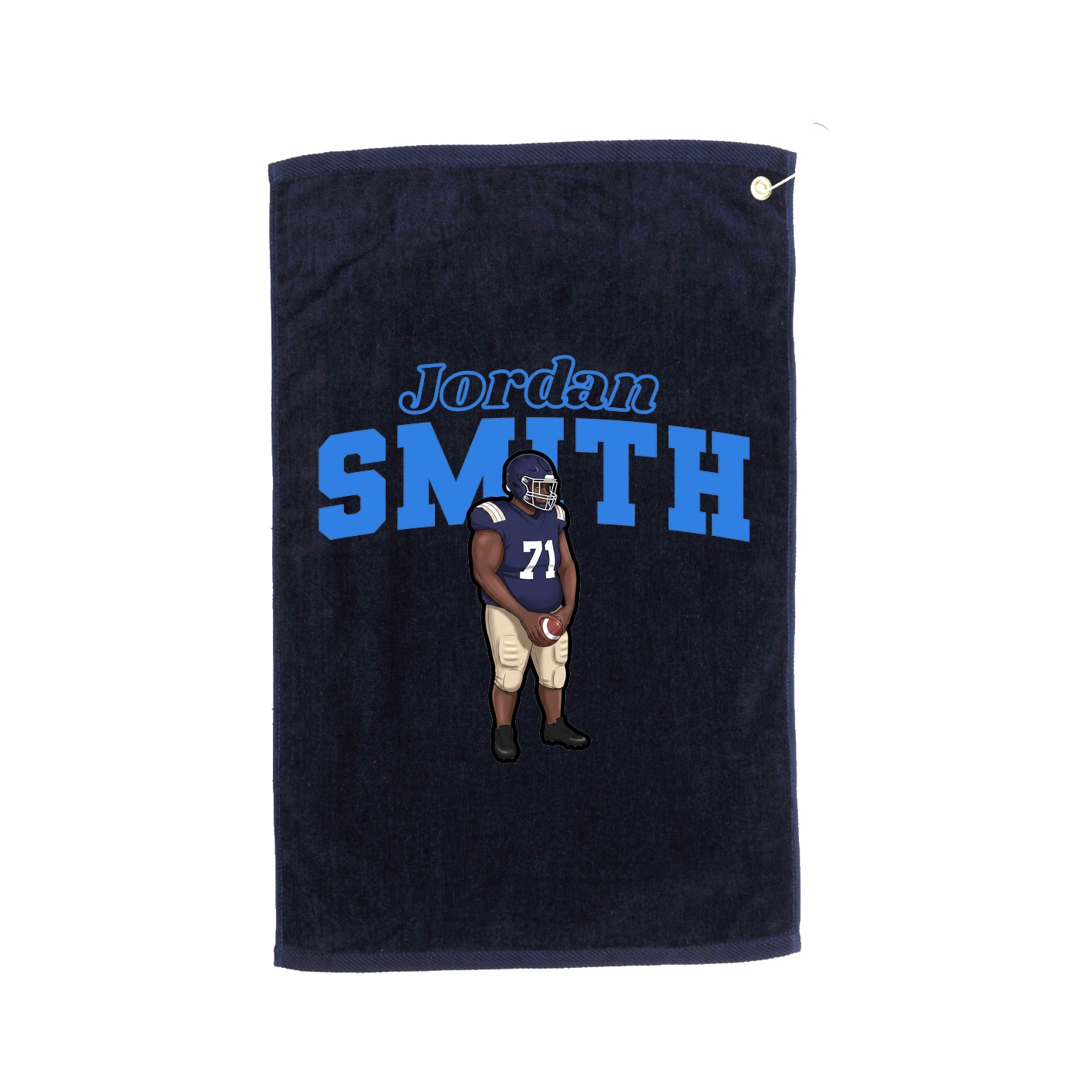 Golf Towel — Name Arch in Navy