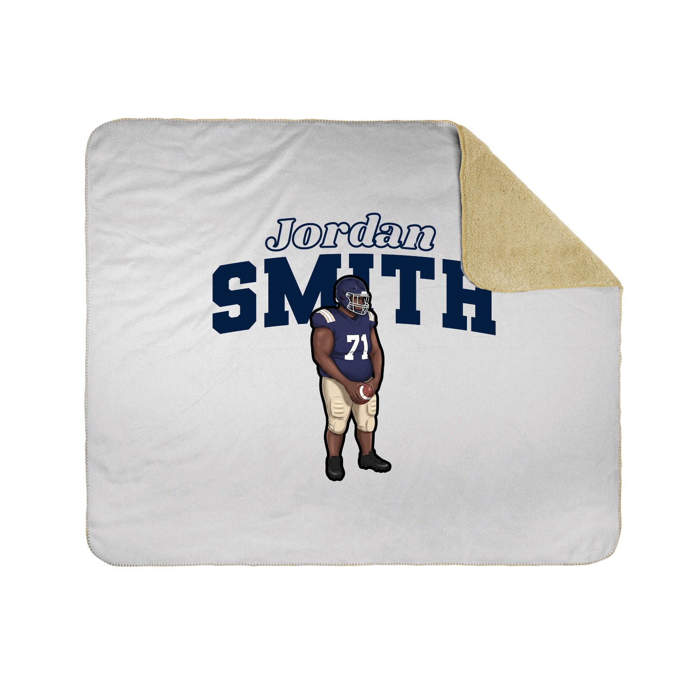 Throw Blanket — Name Arch in White
