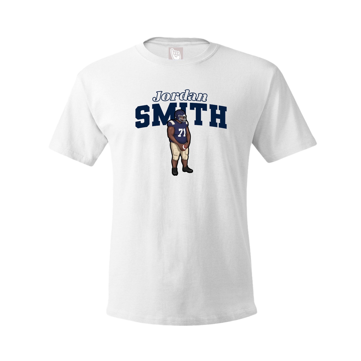 Youth Tee — Name Arch in White