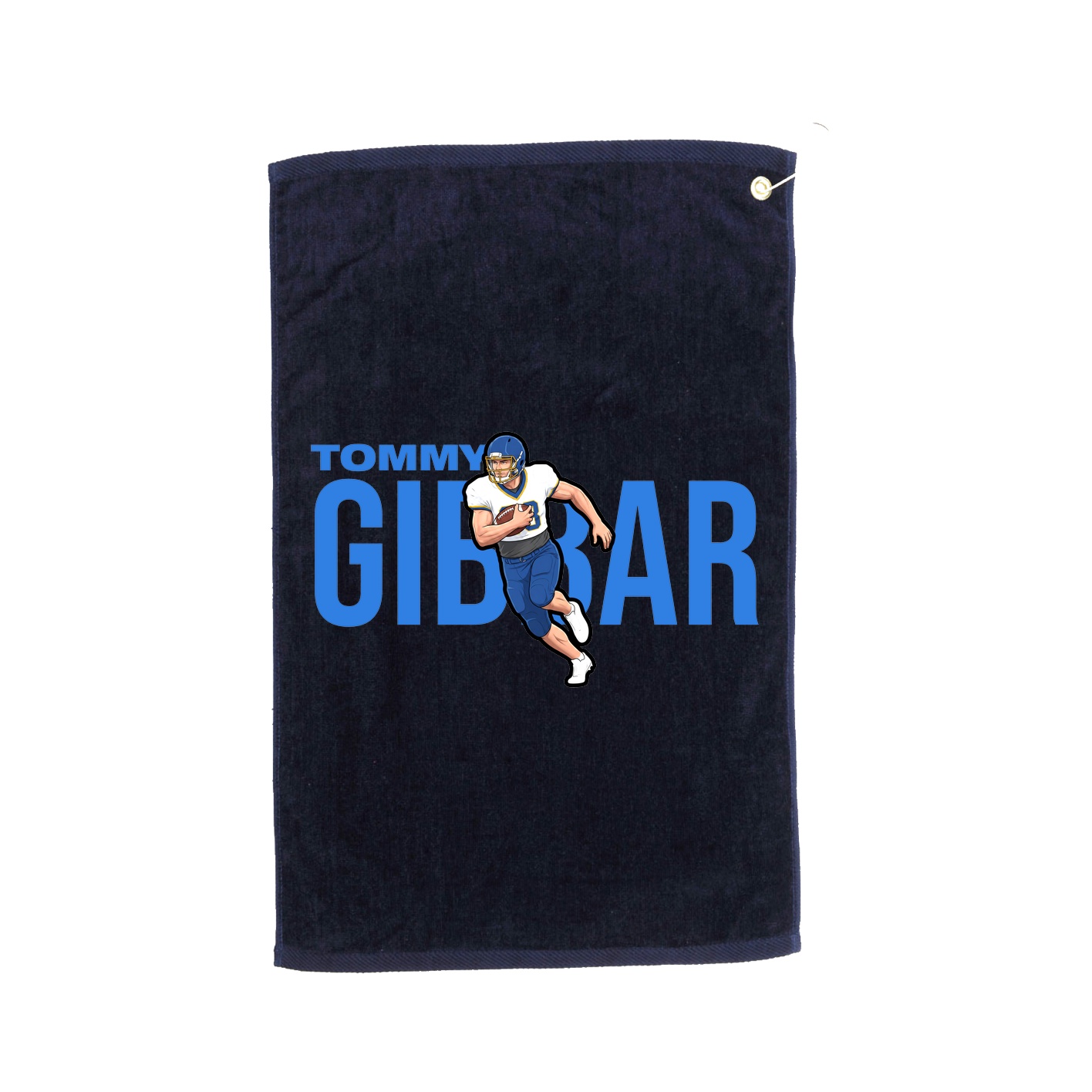 Golf Towel — Player Name in Navy