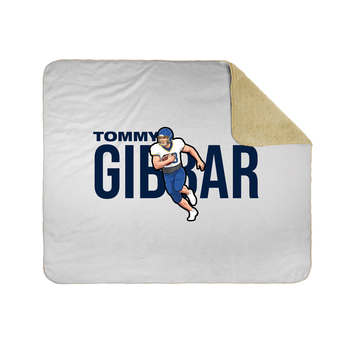 Throw Blanket — Player Name in White