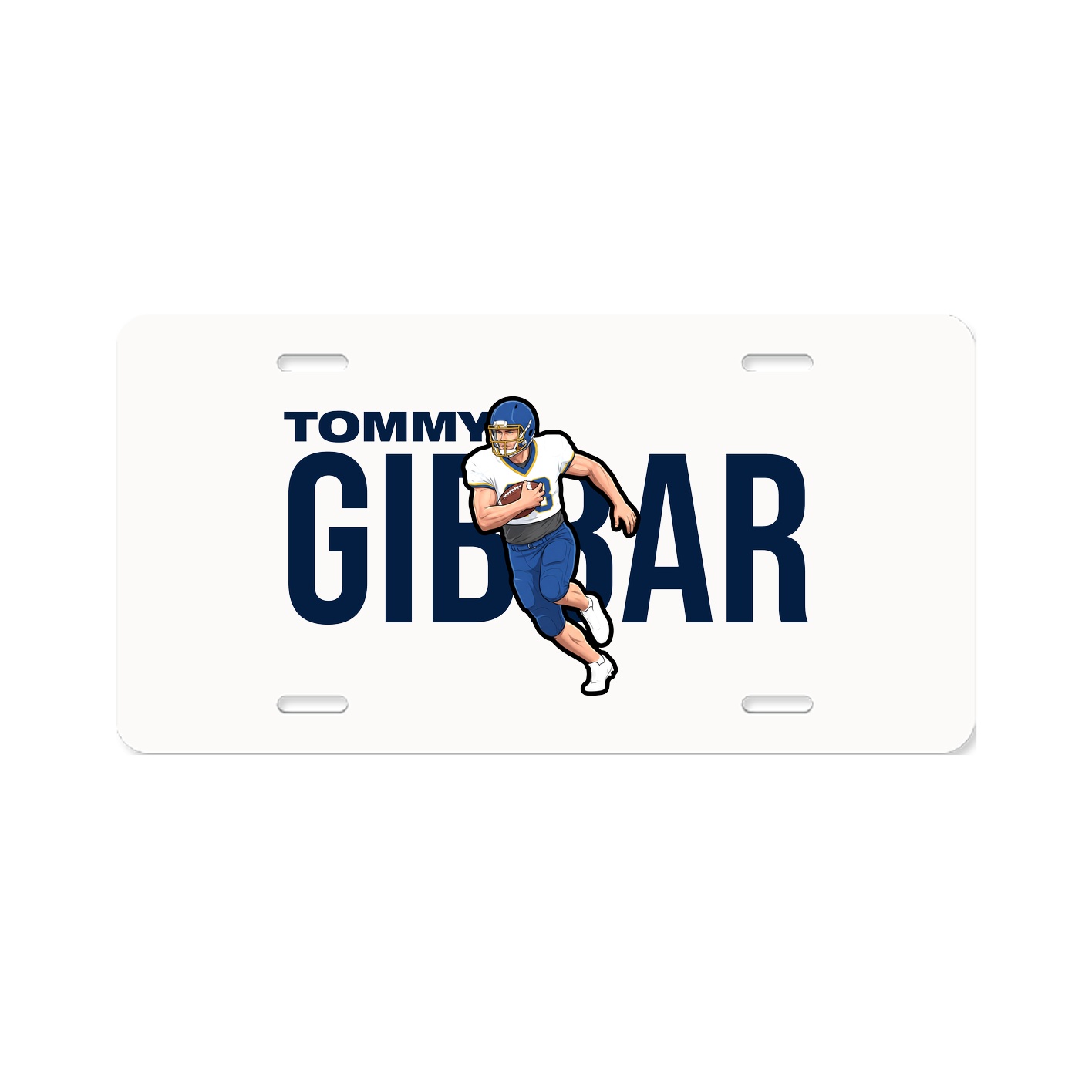 License Plate — Player Name in Classic