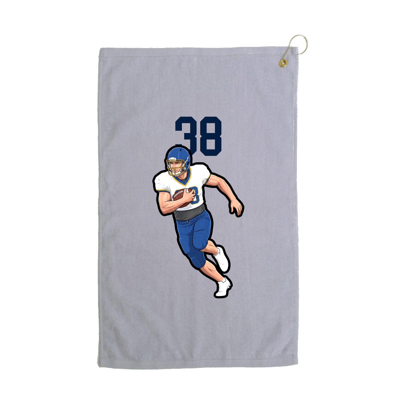 Golf Towel — Number Top in Grey