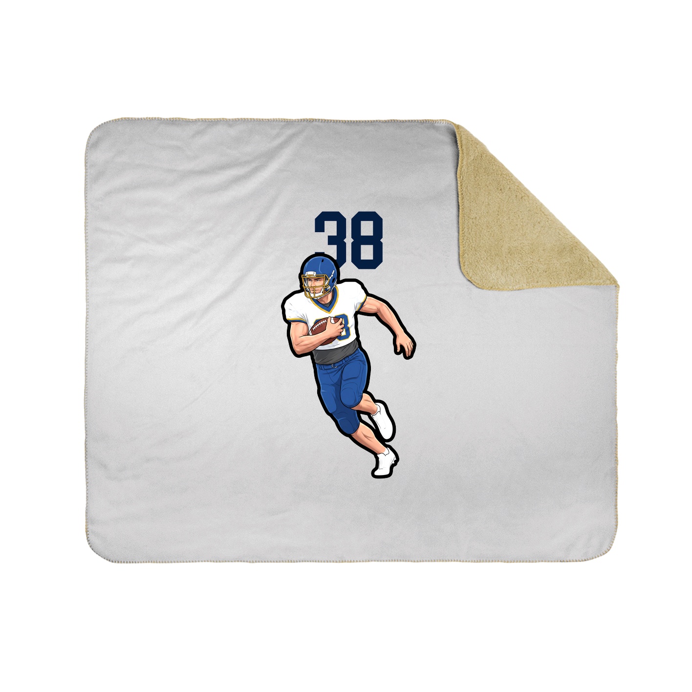 Throw Blanket — Number Top in White