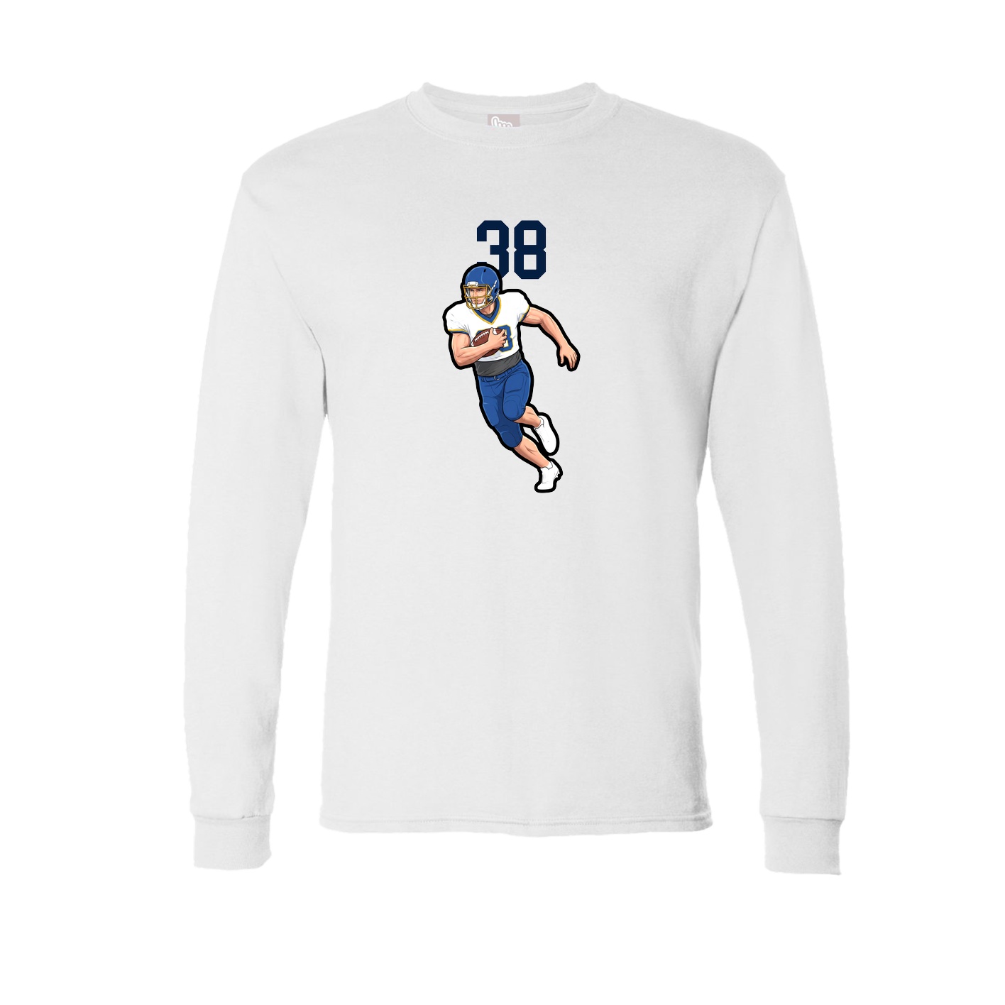 Long Sleeve Tee — Number Top in White