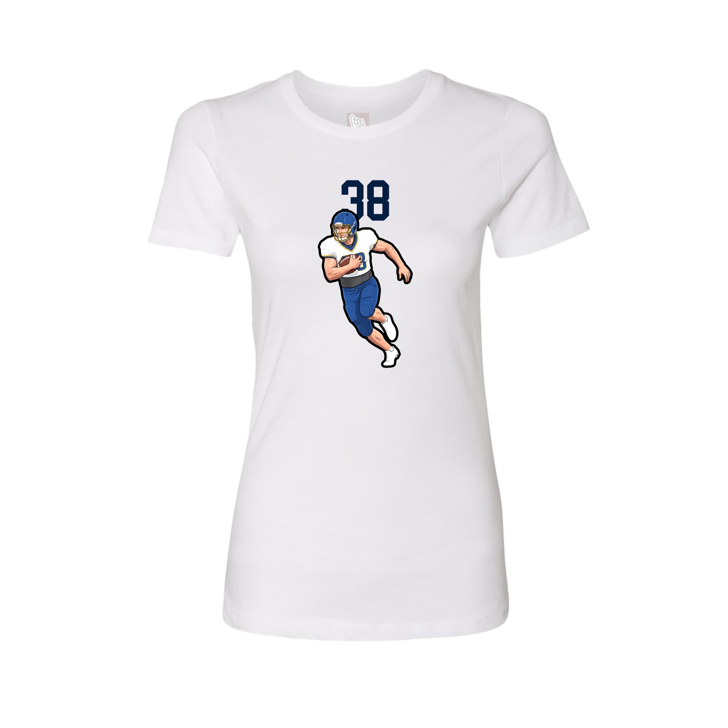 Fitted Women's Tee — Number Top in White