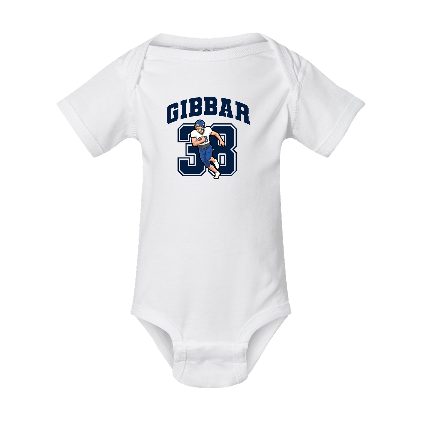 Baby Onesie — Number in White