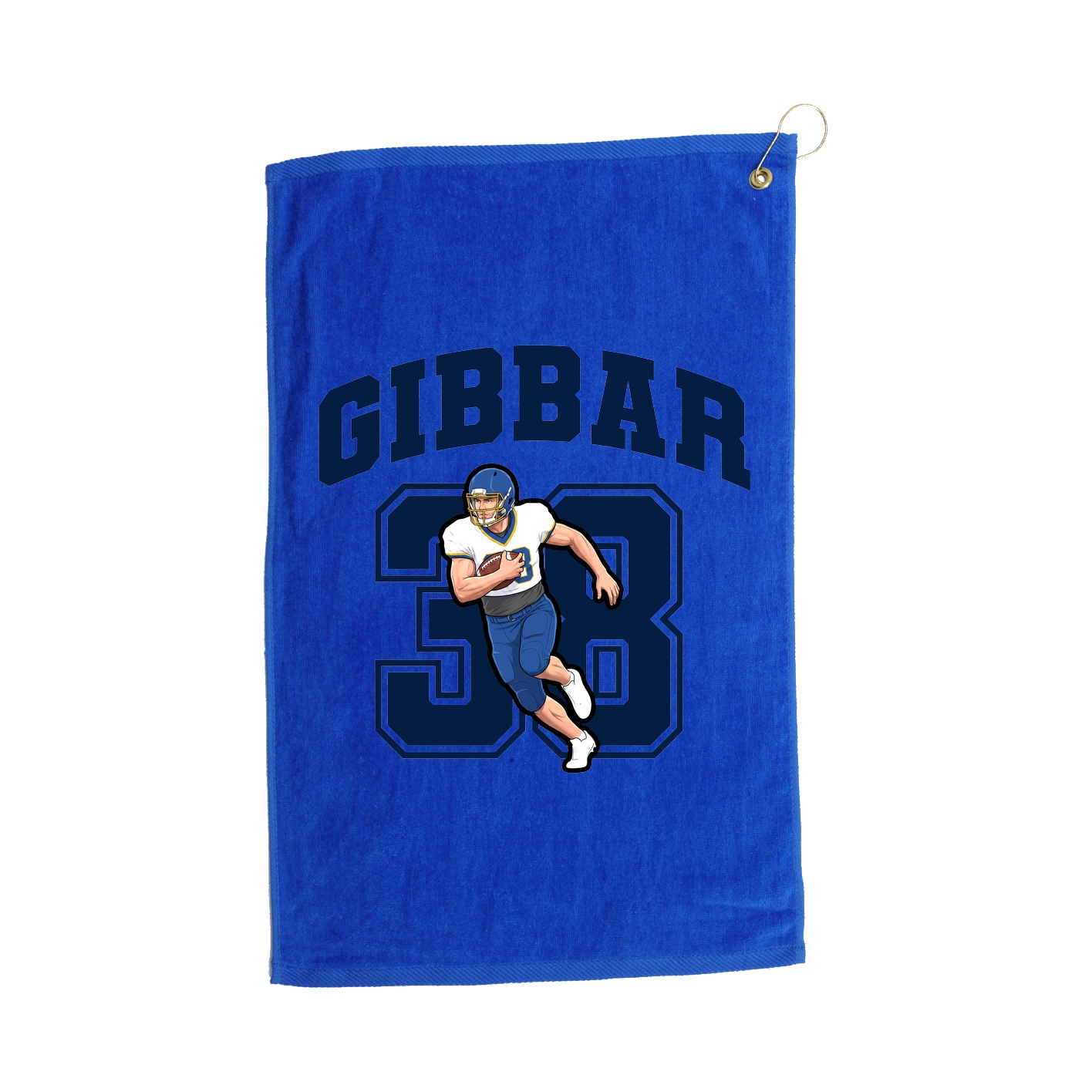 Golf Towel — Number in Royal