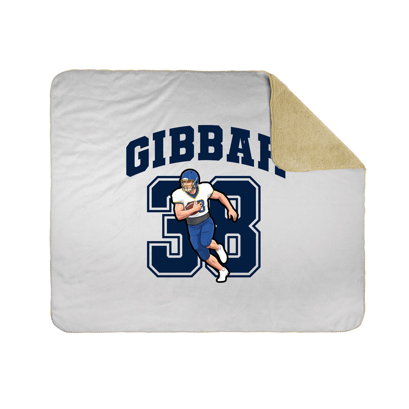Throw Blanket — Number in White
