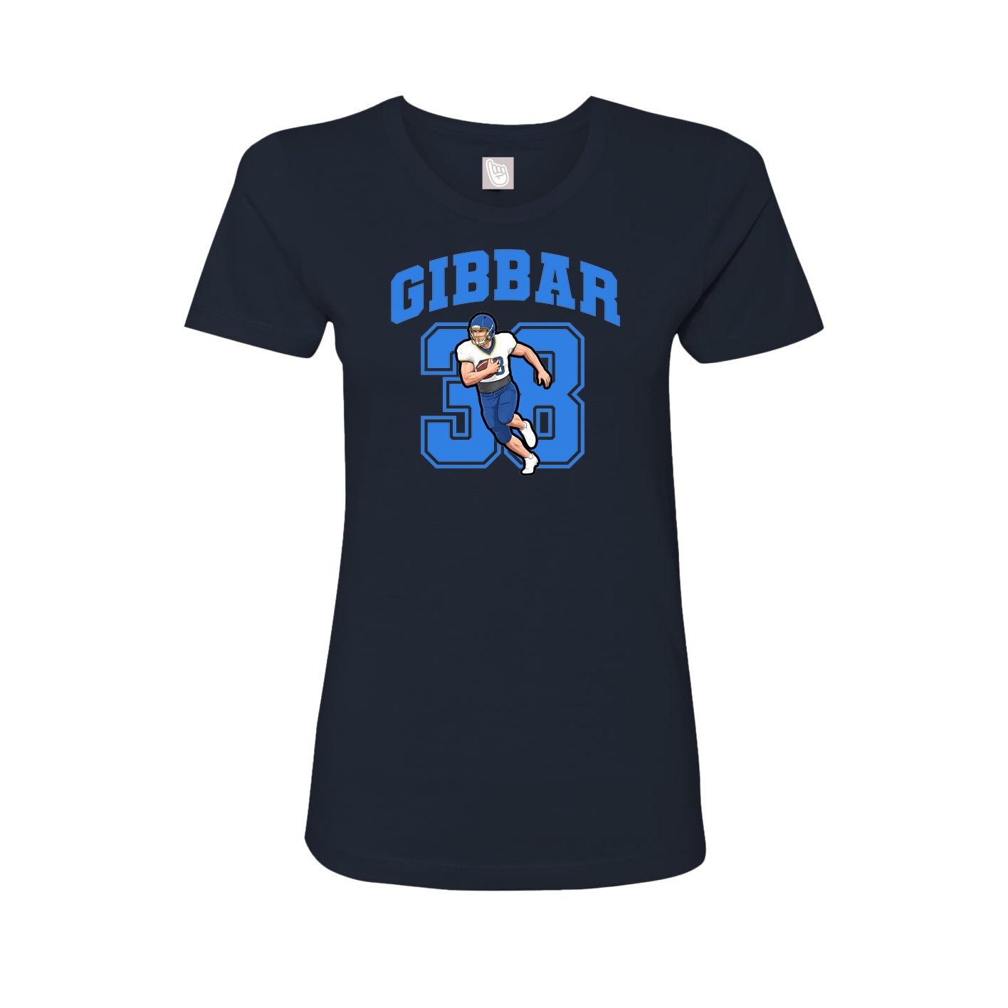 Fitted Women's Tee — Number in Navy
