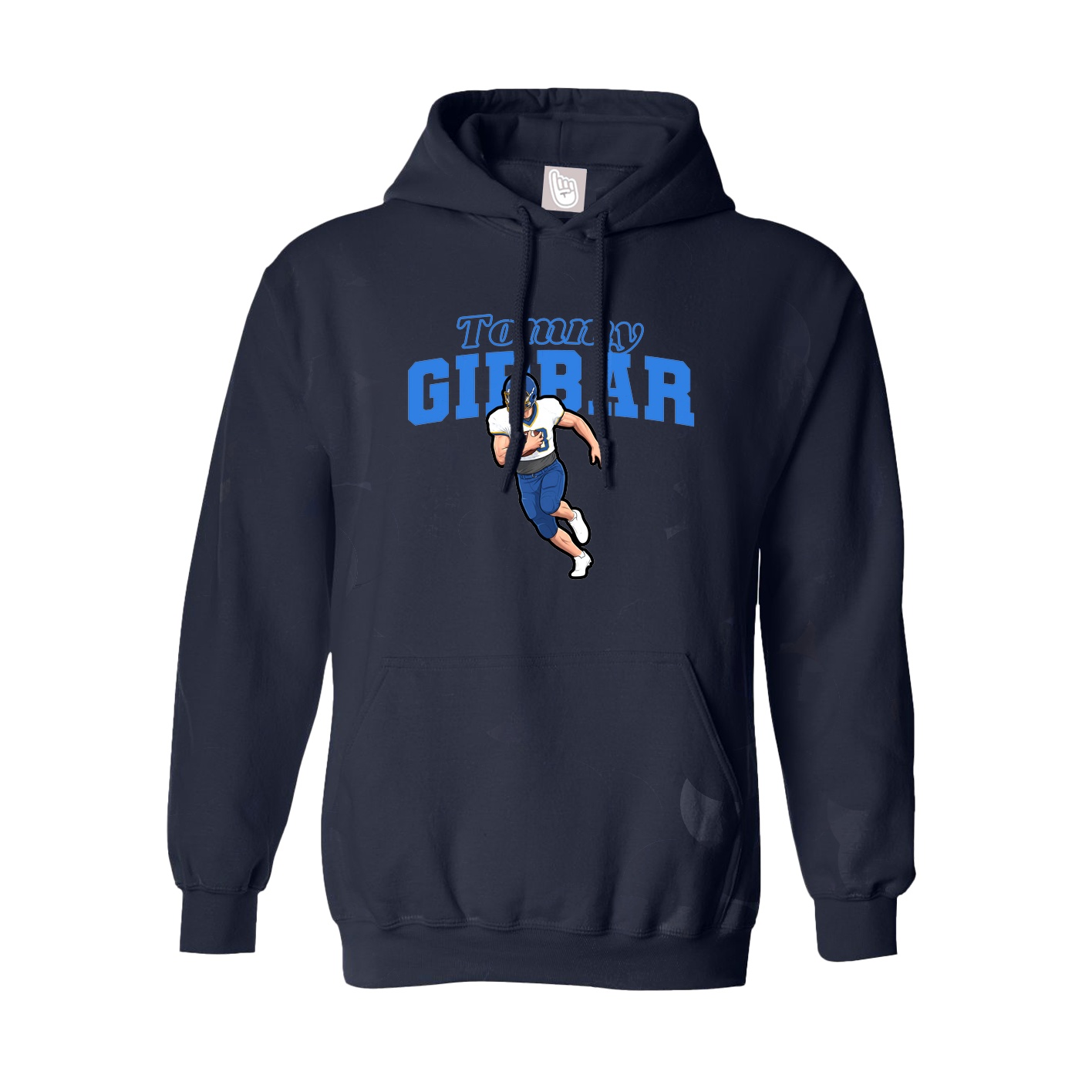 Youth Hoodie — Name Arch in Navy