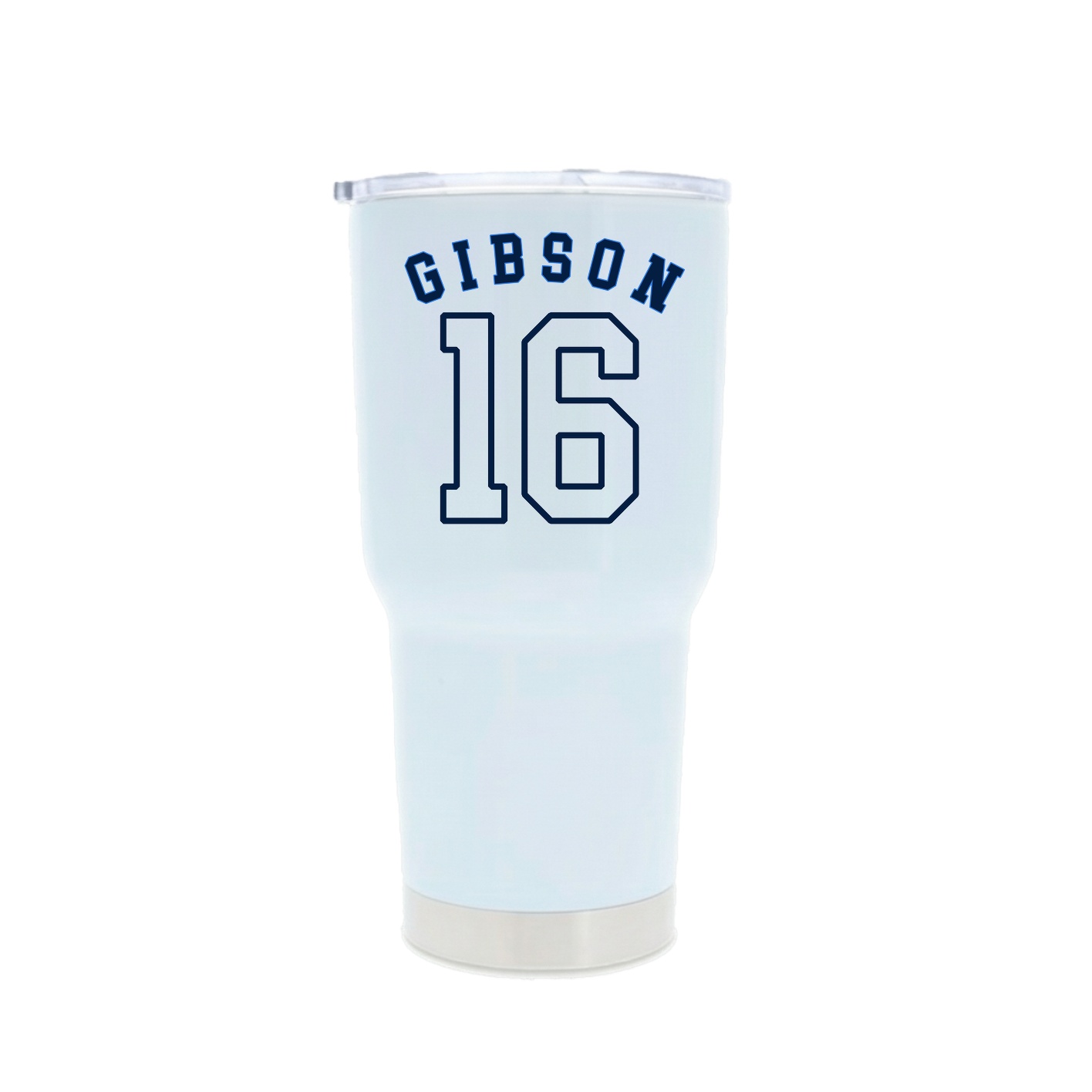 30oz Stainless Steel Tumbler — Shirsey Arch in White