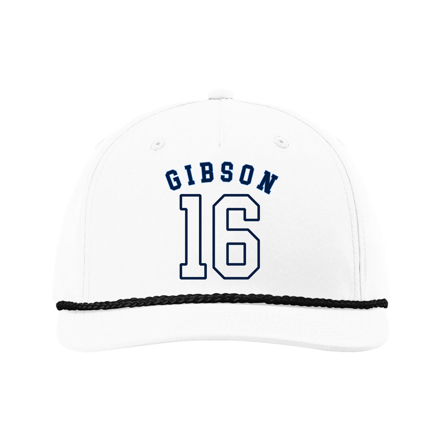 Five-Panel Classic Rope Cap — Shirsey Arch in White