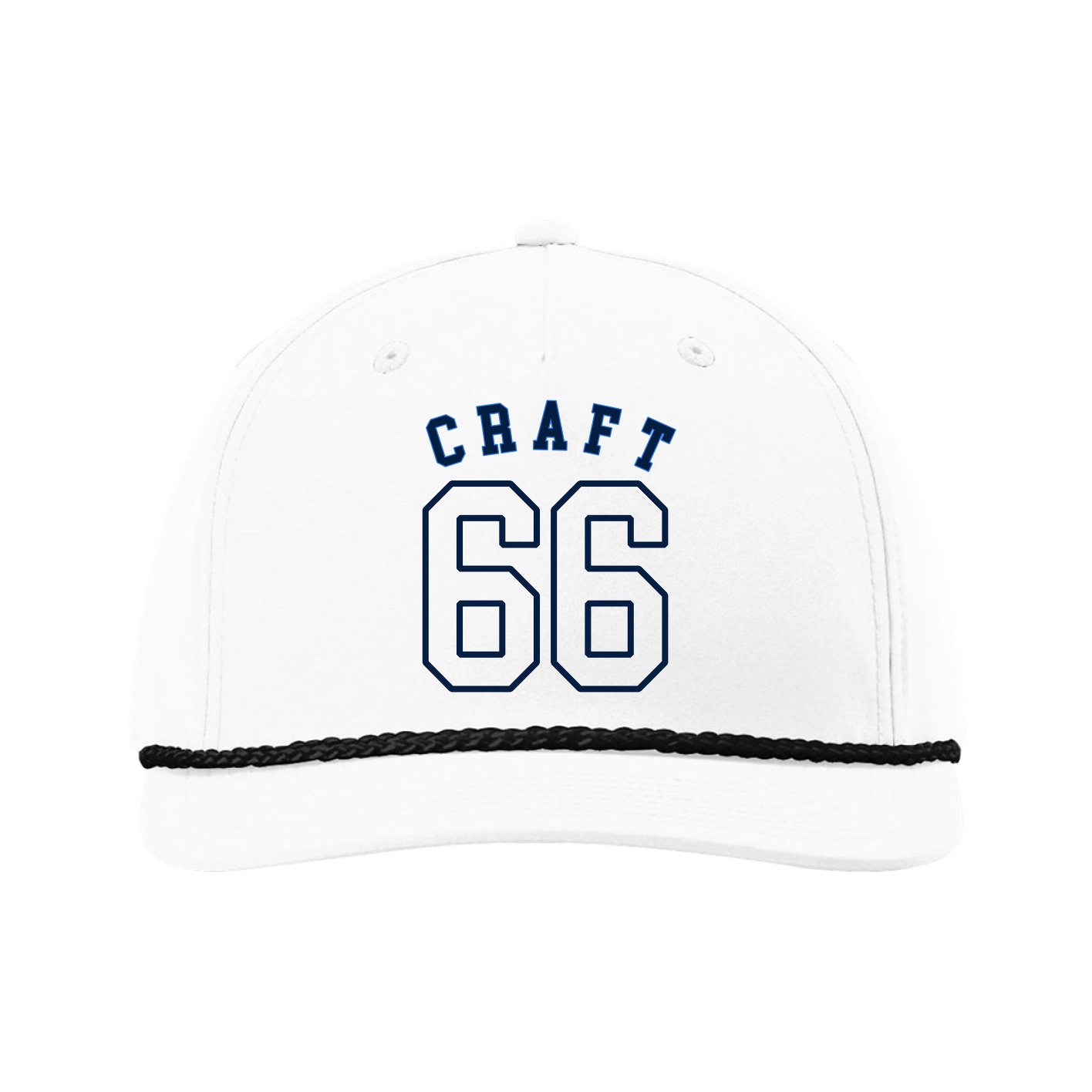 Five-Panel Classic Rope Cap — Shirsey Arch in White