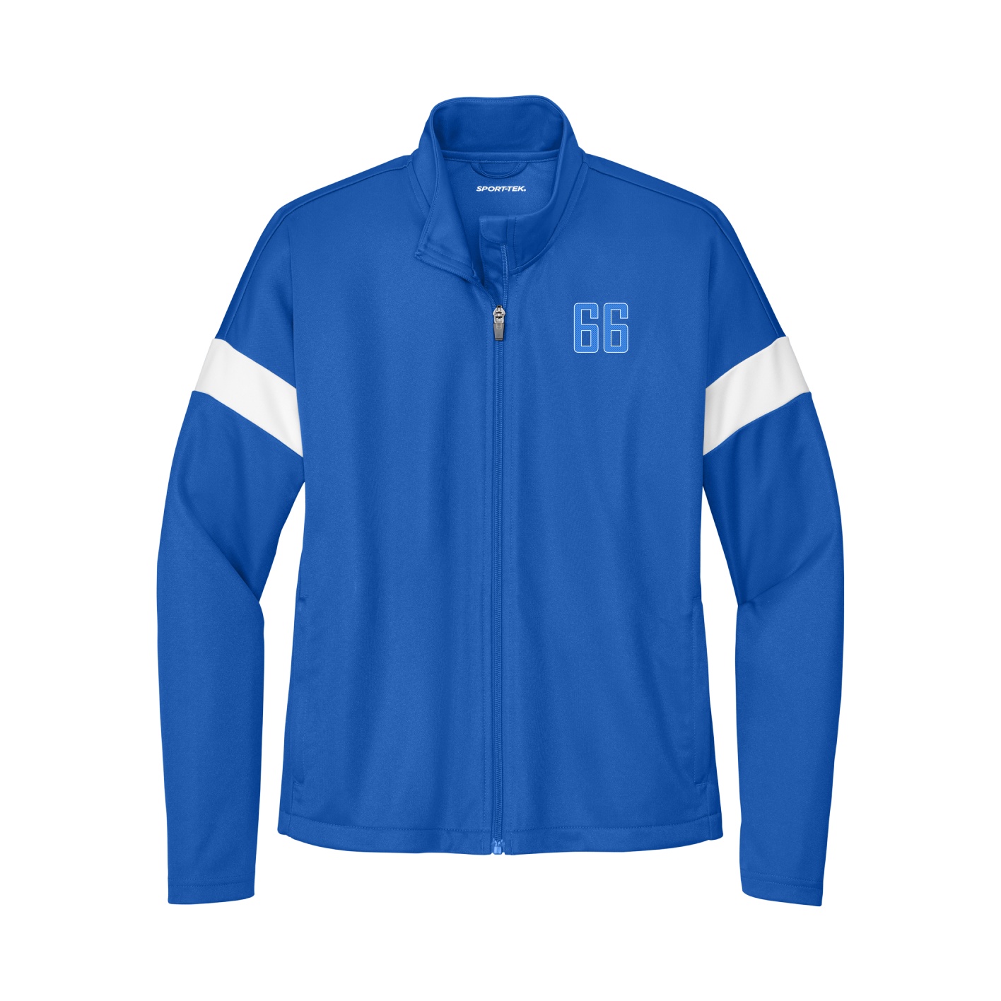 Womens Team Travel Full-Zip Jacket — Front Shirsy in Royal/White