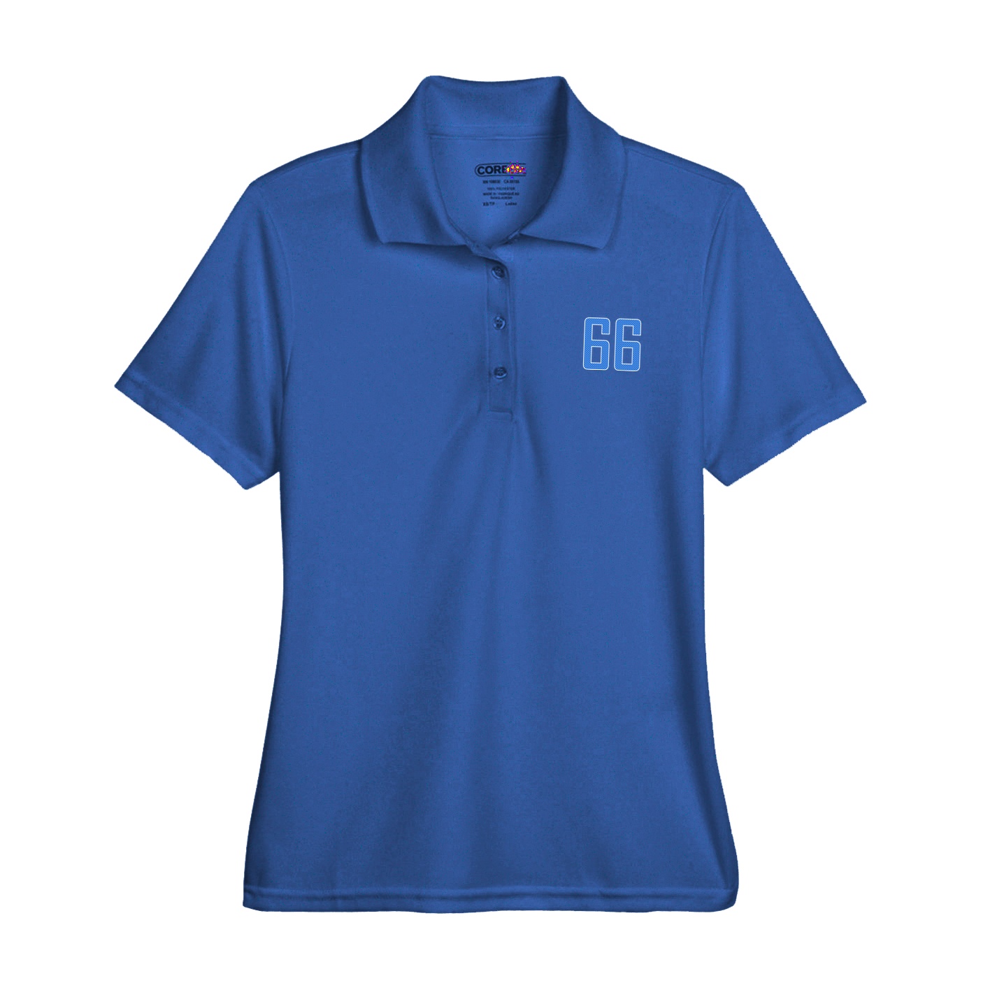 Womens Performance Polo — Front Shirsy in Royal