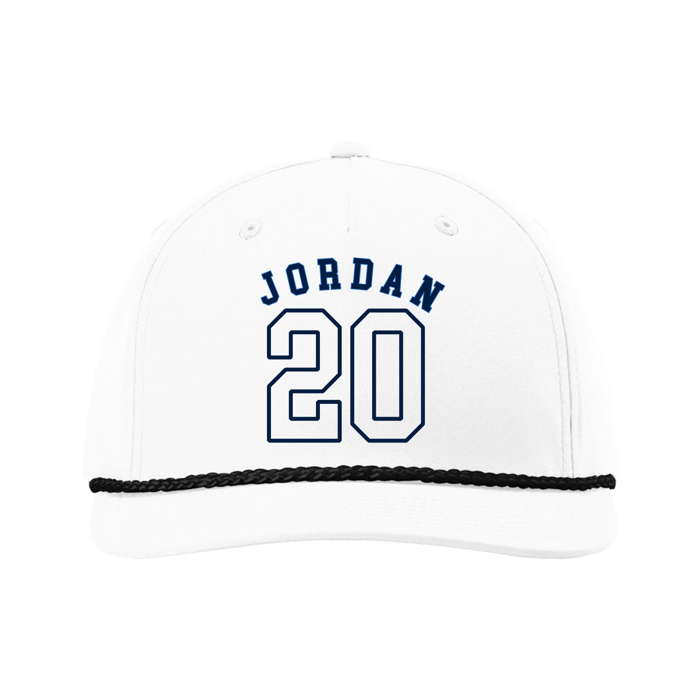 Five-Panel Classic Rope Cap — Shirsey Arch in White