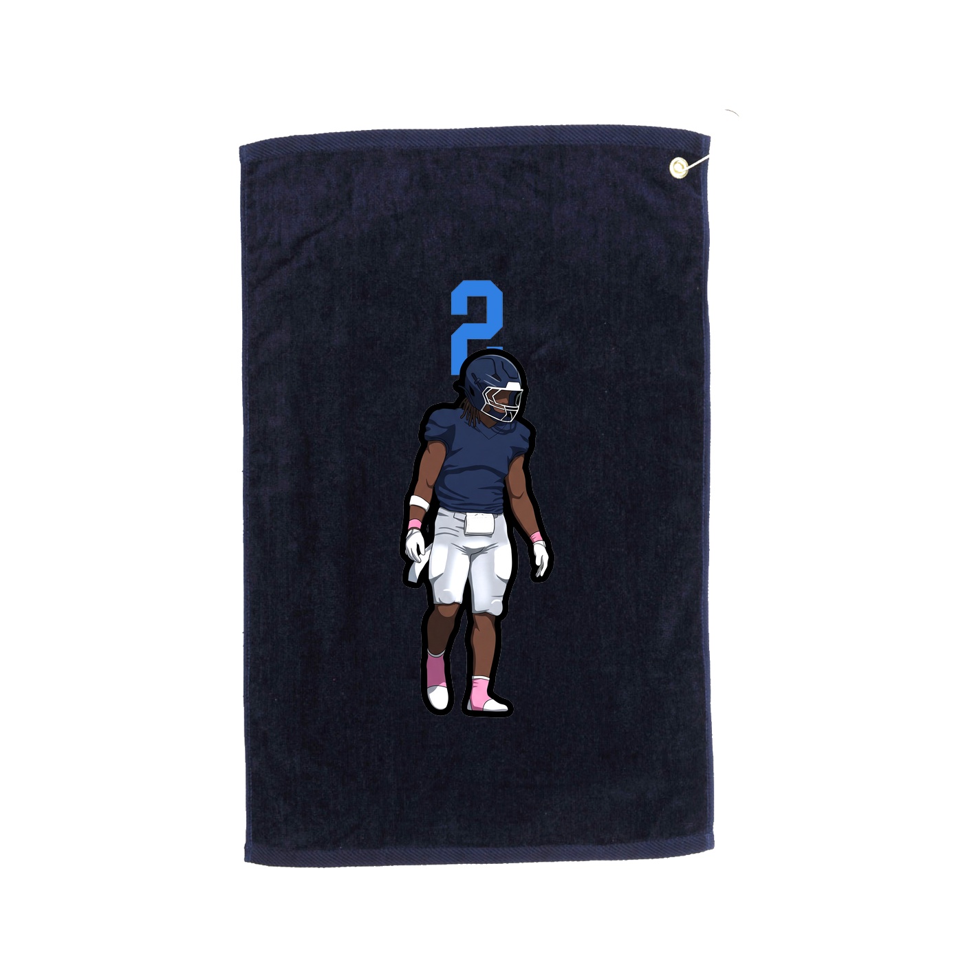 Golf Towel — Number Top in Navy