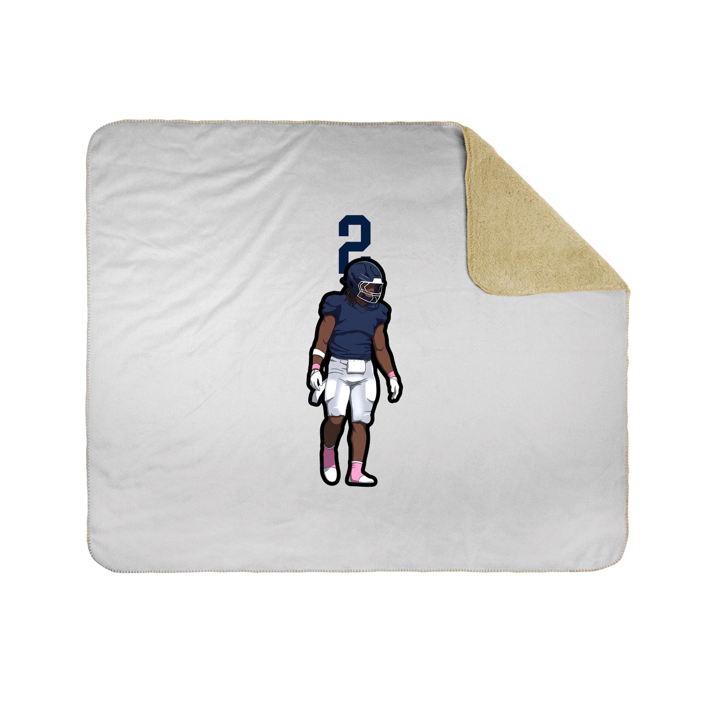 Throw Blanket — Number Top in White