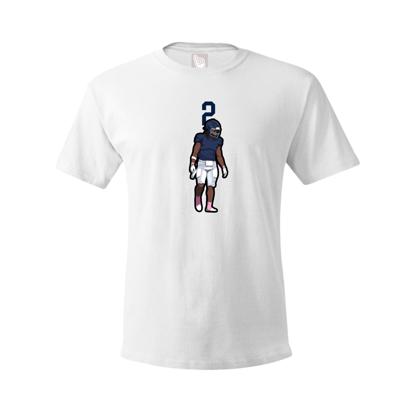 Youth Tee — Number Top in White