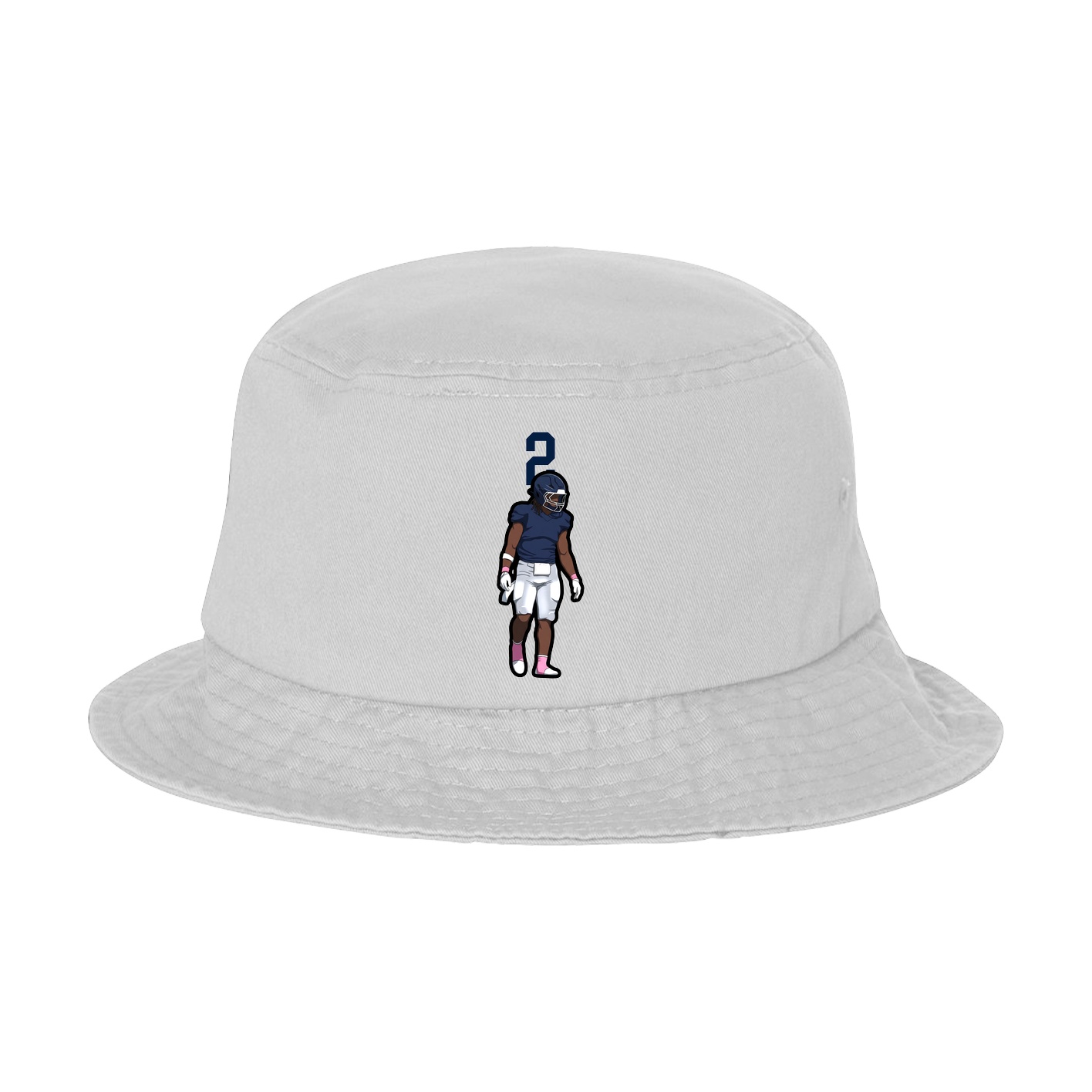 Bucket Cap — Number Top in White