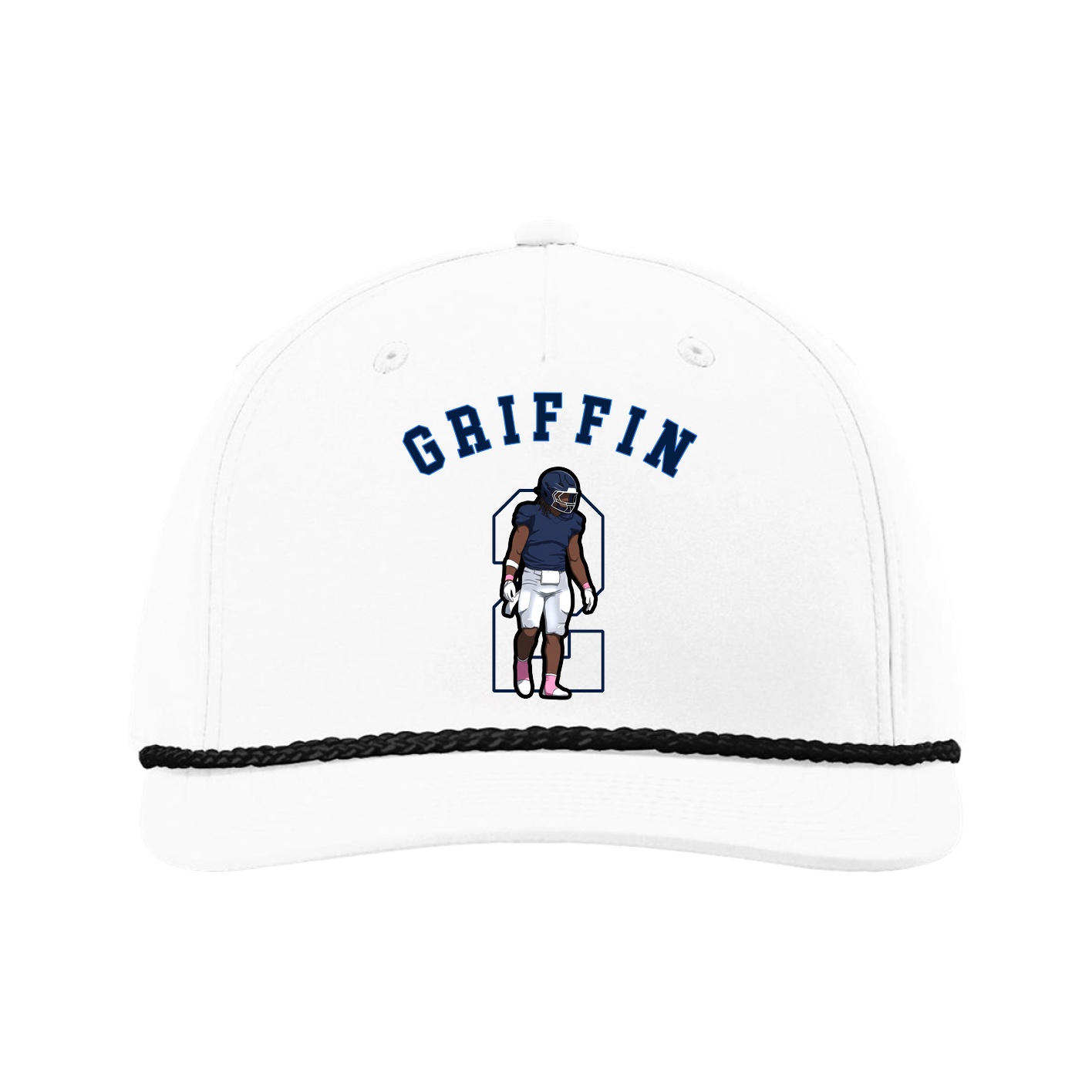 Five-Panel Classic Rope Cap — Shirsey Arch in White