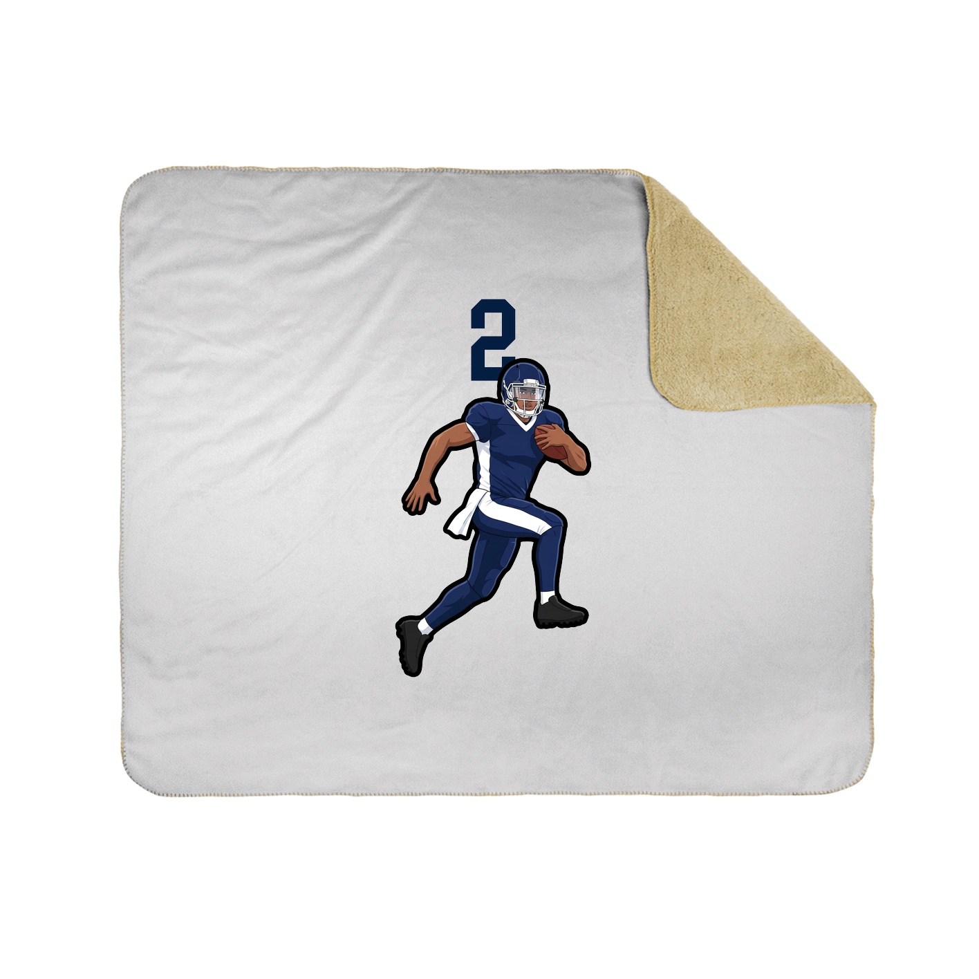 Throw Blanket — Number Top in White