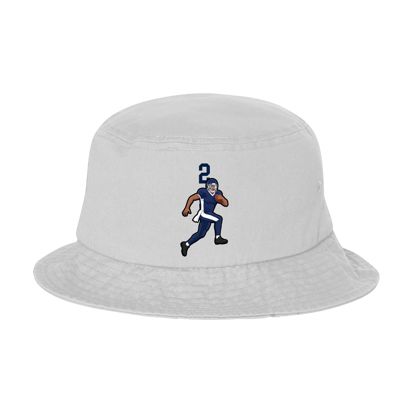 Bucket Cap — Number Top in White