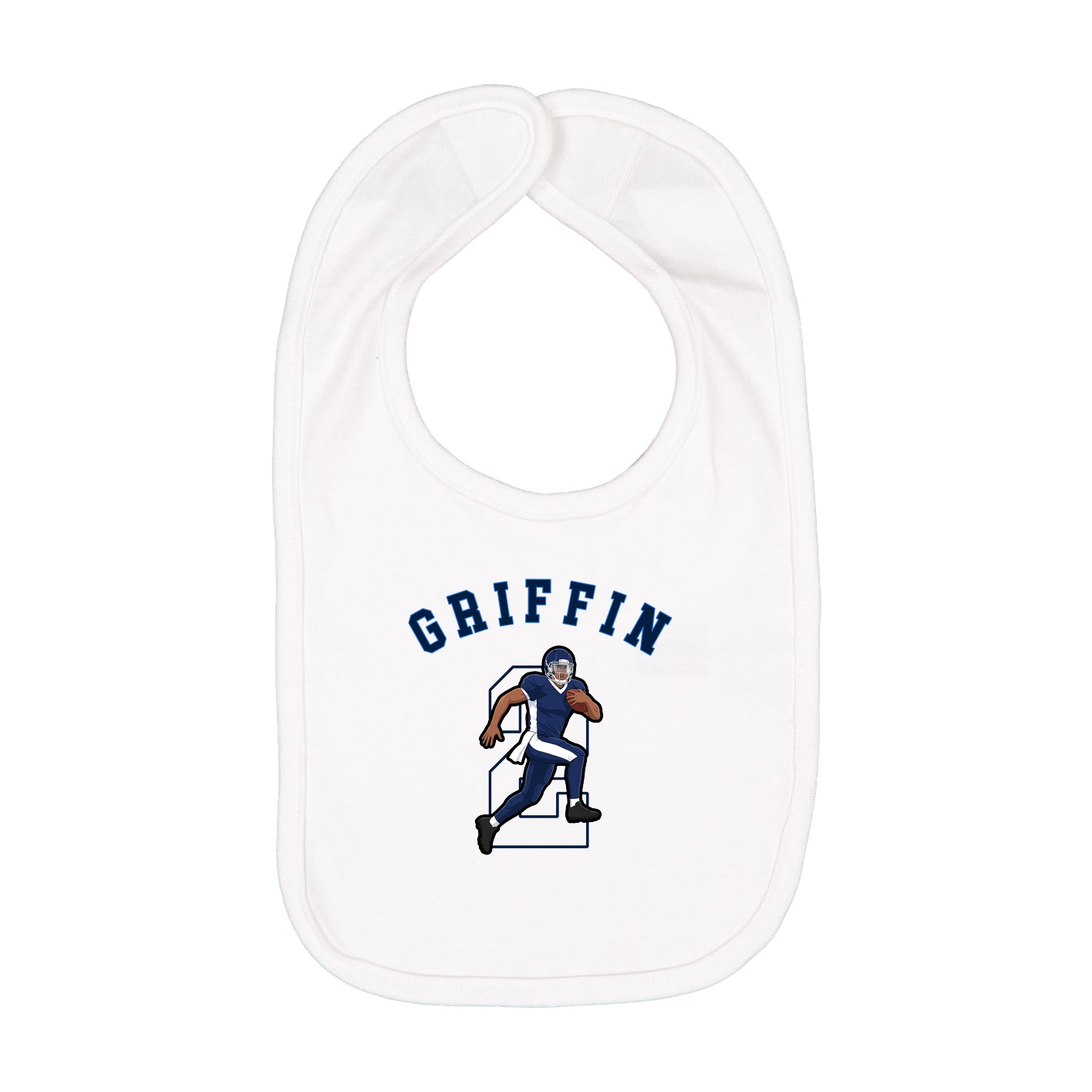 Infant Bib — Shirsey Arch in White