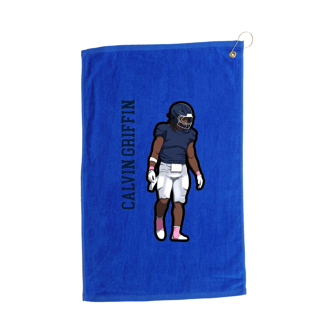 Golf Towel — Name Vertical in Royal