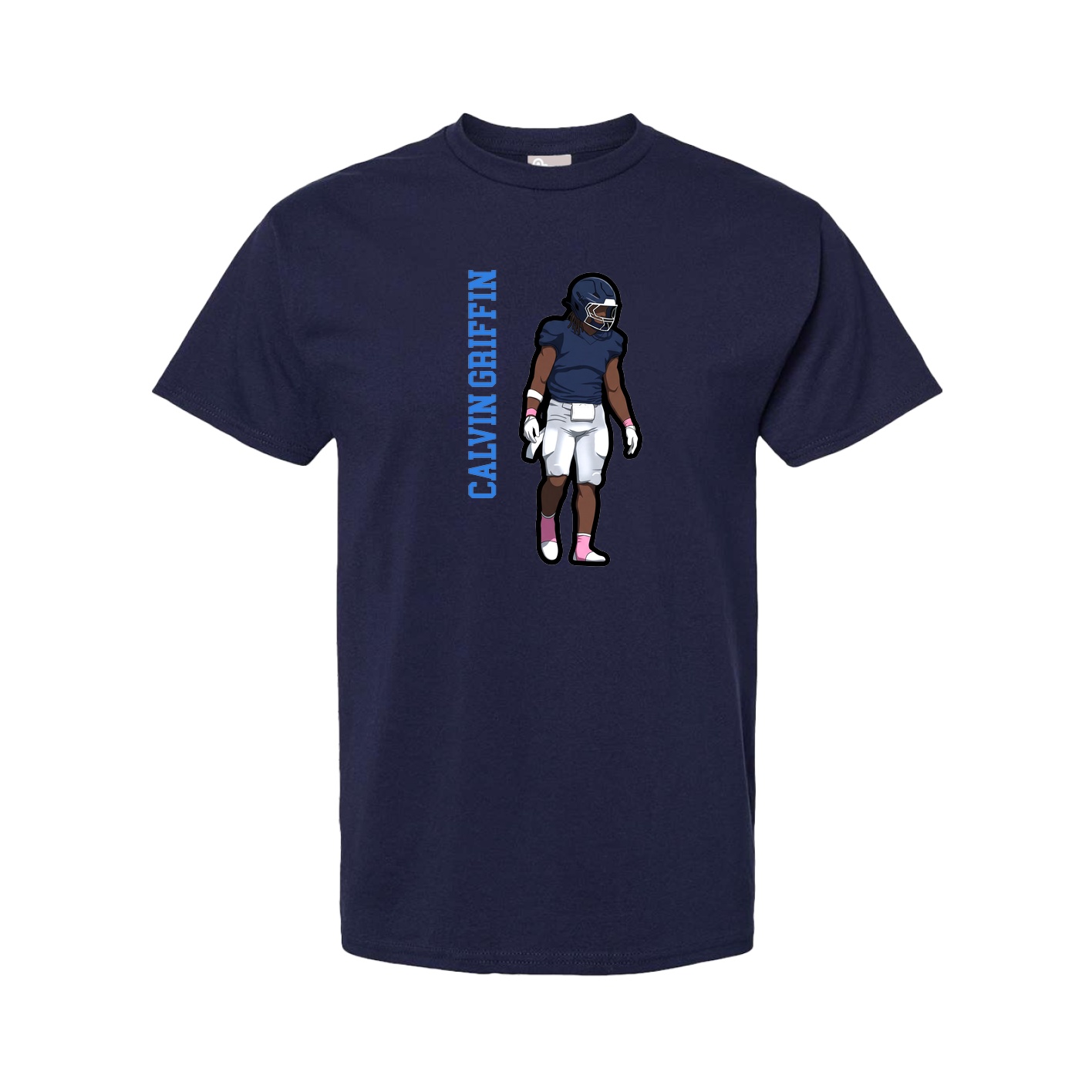 Tee — Name Vertical in Navy