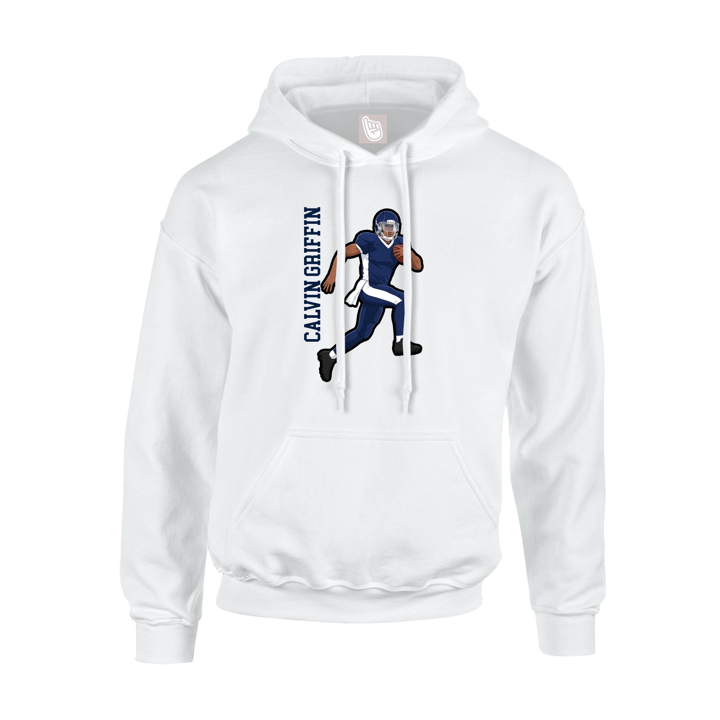 Hoodie — Name Vertical in White