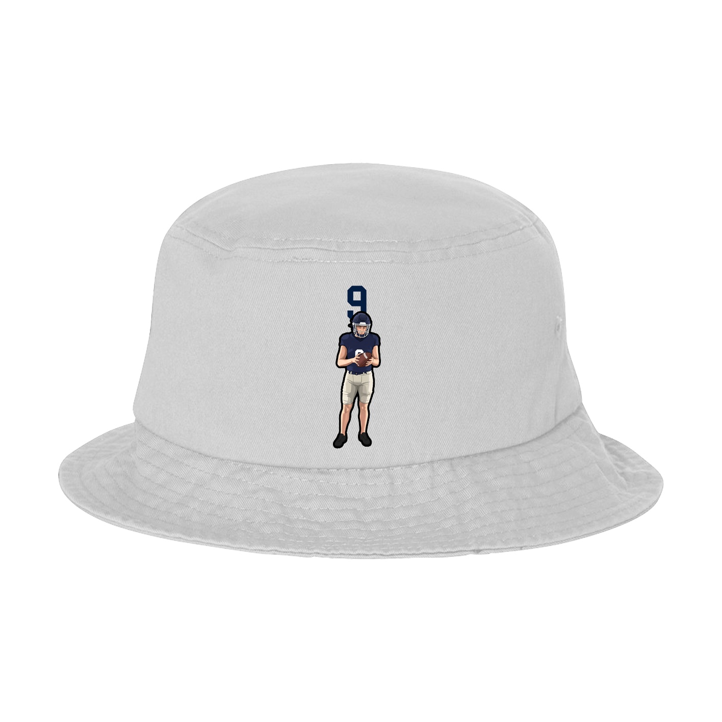 Bucket Cap — Number Top in White