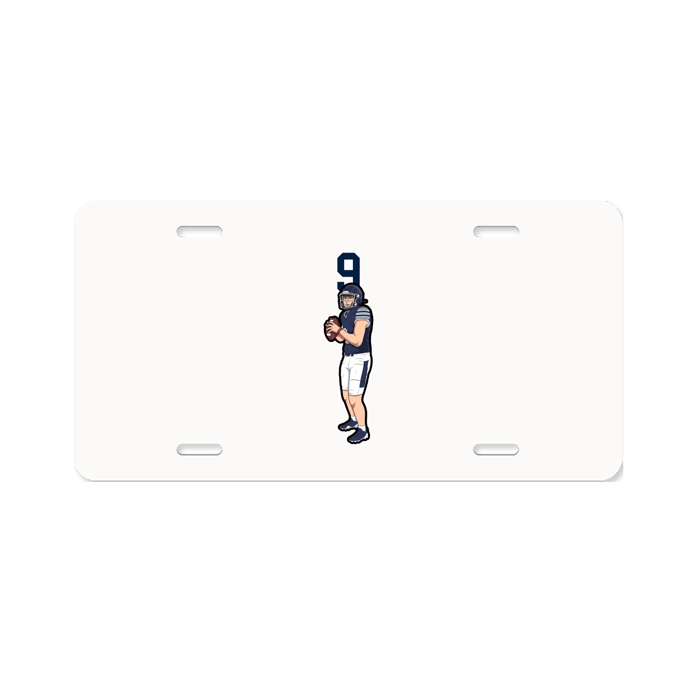 License Plate — Number Top in Classic