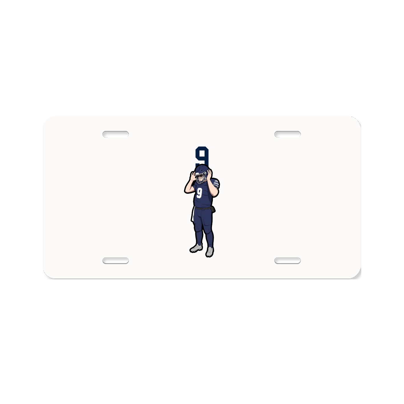 License Plate — Number Top in Classic