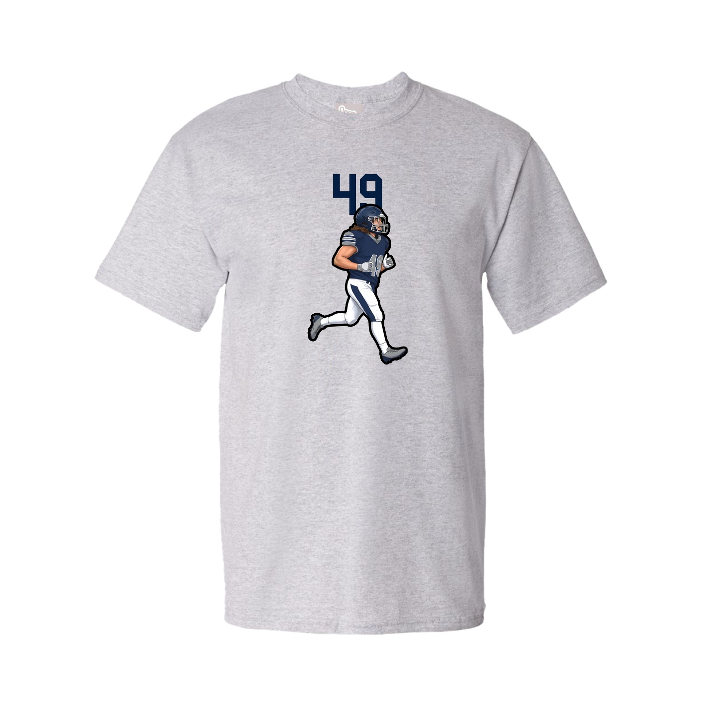 Youth Tee — Number Top in Grey