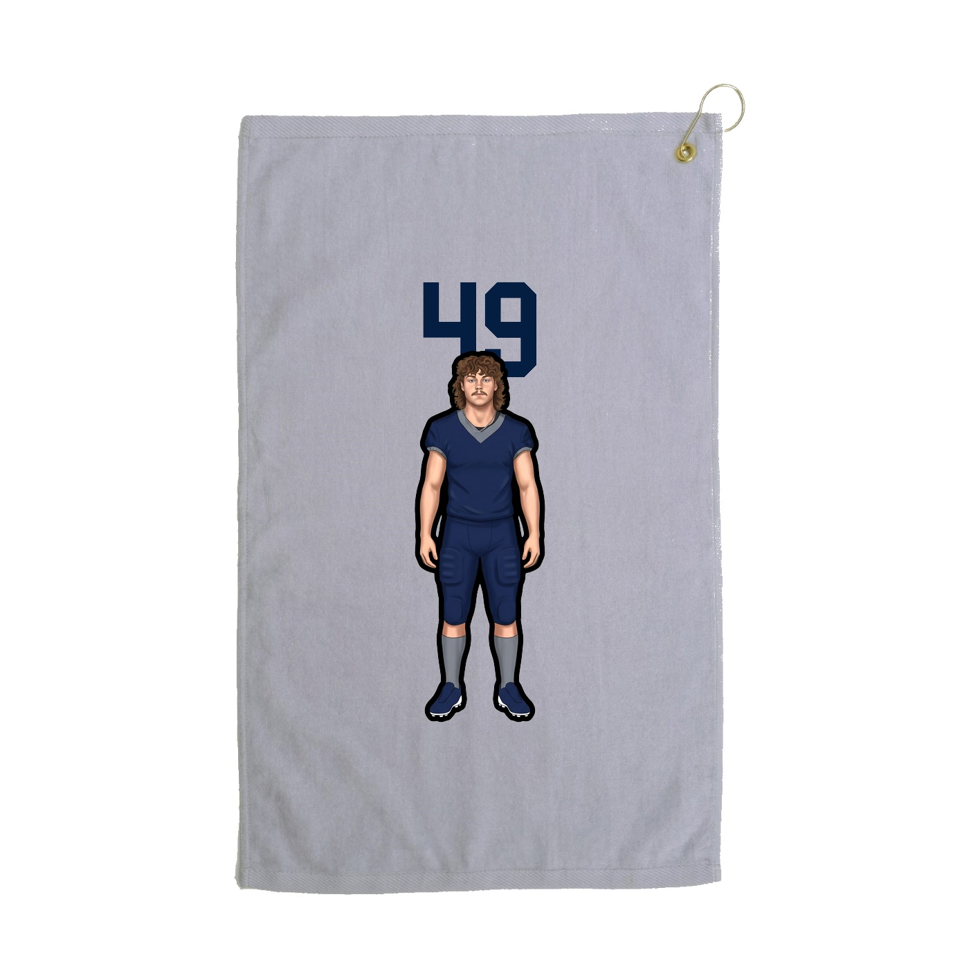 Golf Towel — Number Top in Grey