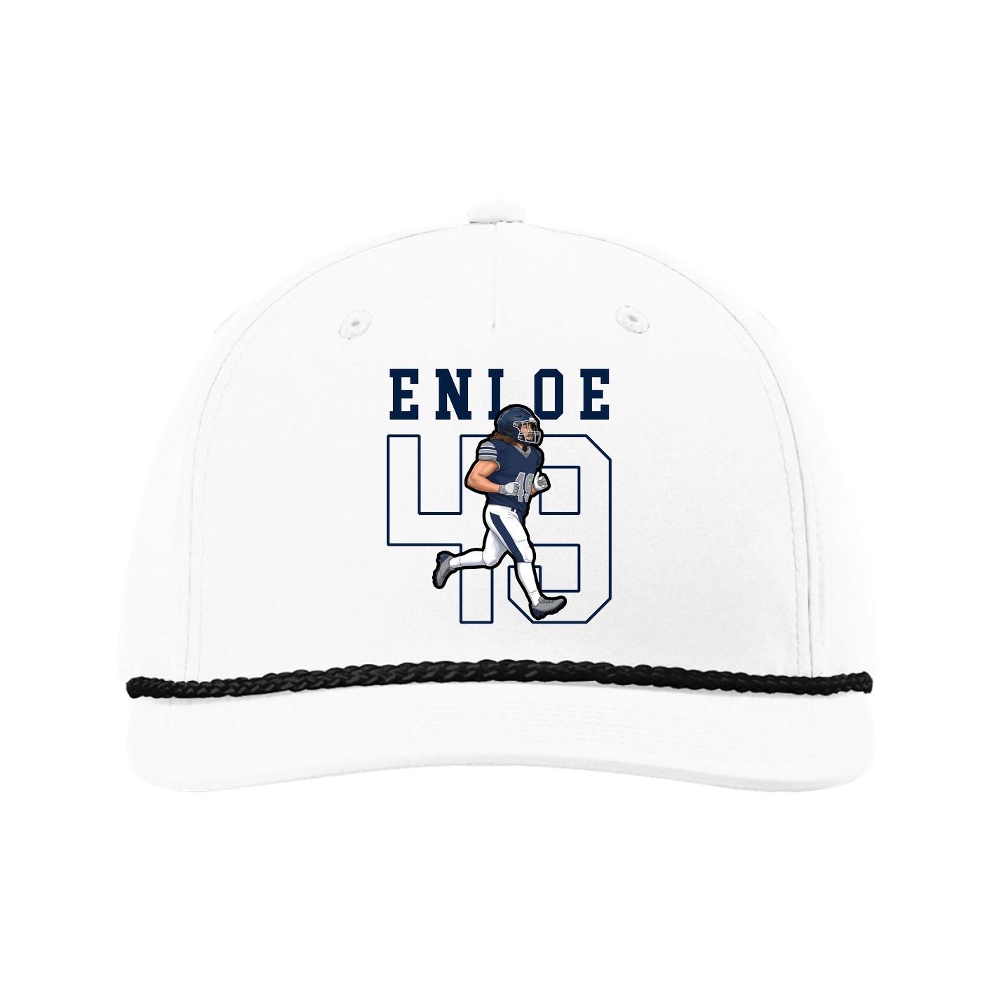 Five-Panel Classic Rope Cap — Shirsey in White
