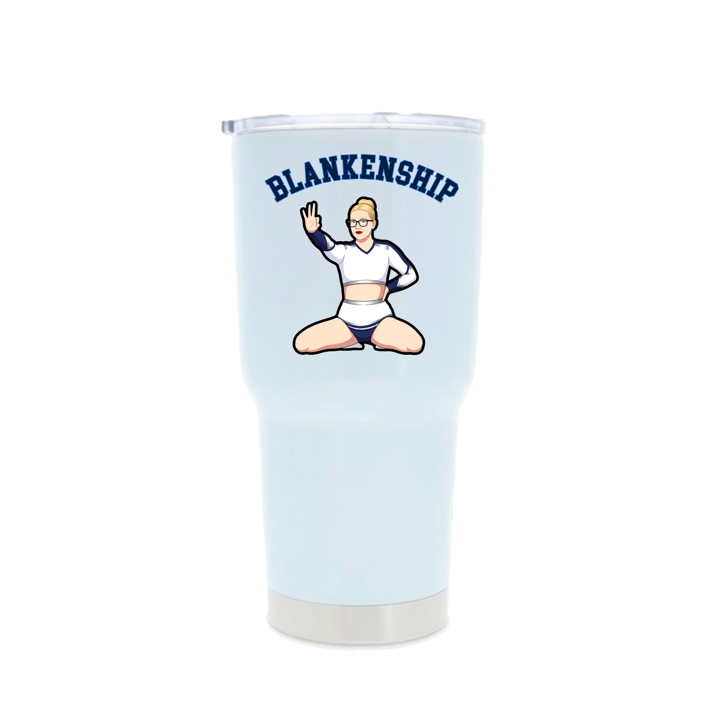 30oz Stainless Steel Tumbler — Shirsey Arch in White