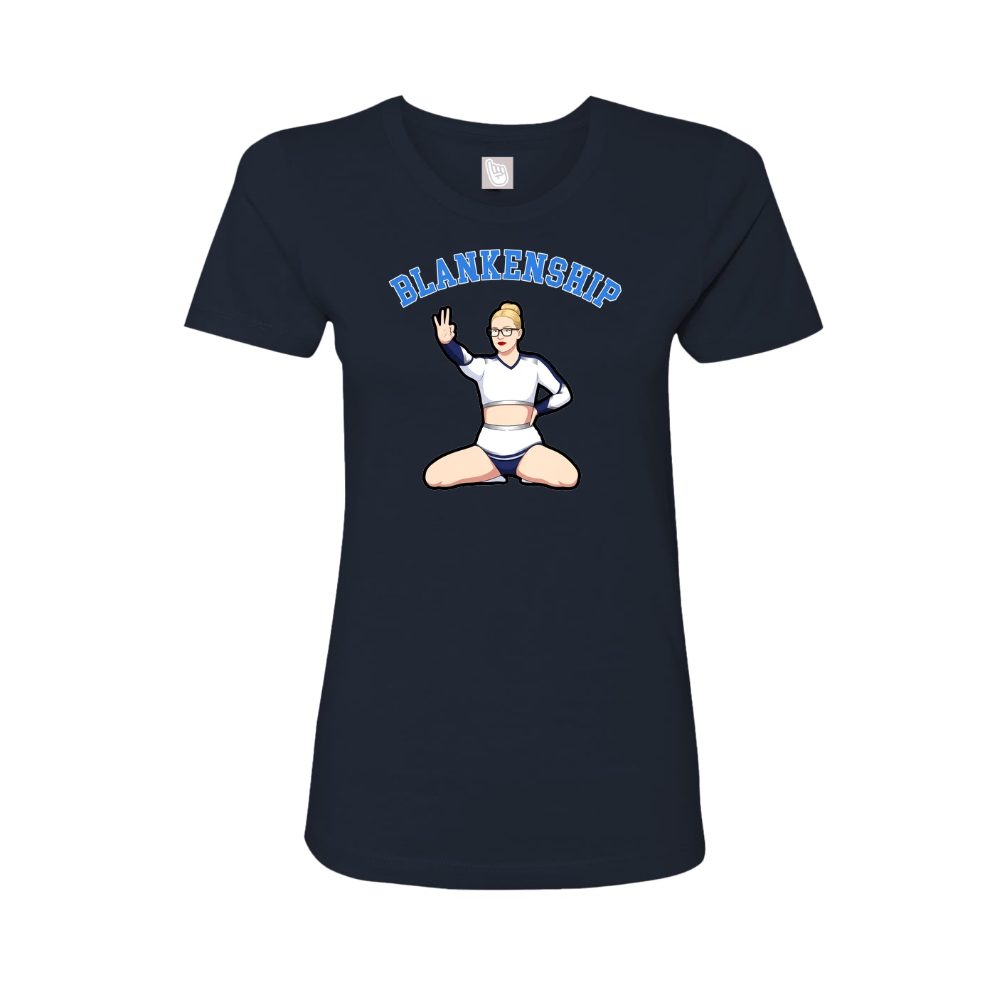 Fitted Women's Tee — Shirsey Arch in Navy
