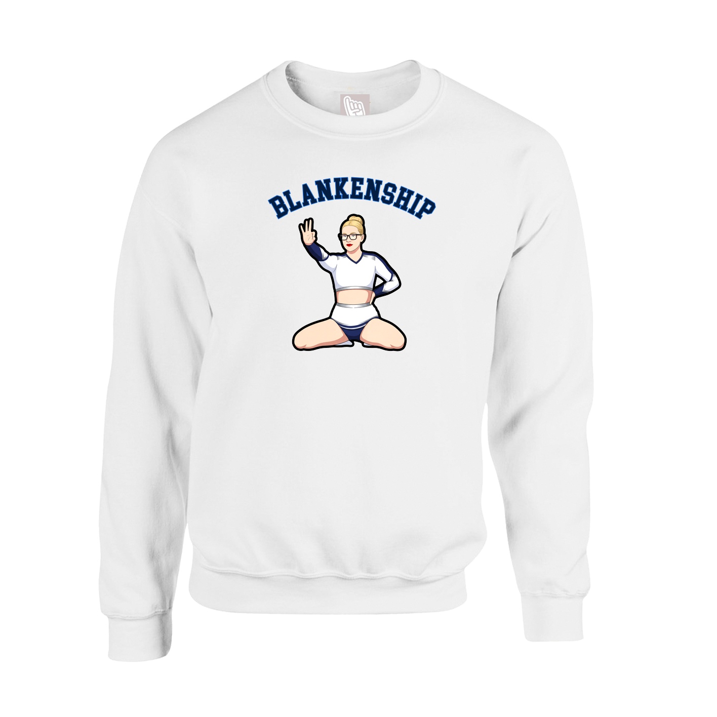 Fleece Crew — Shirsey Arch in White