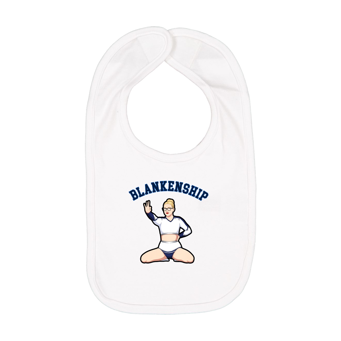 Infant Bib — Shirsey Arch in White
