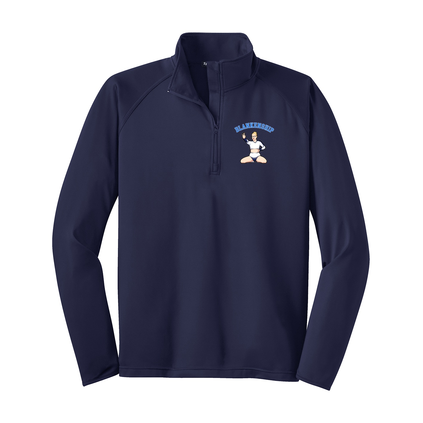 Q-Zip Pullover — Shirsey Arch in Navy
