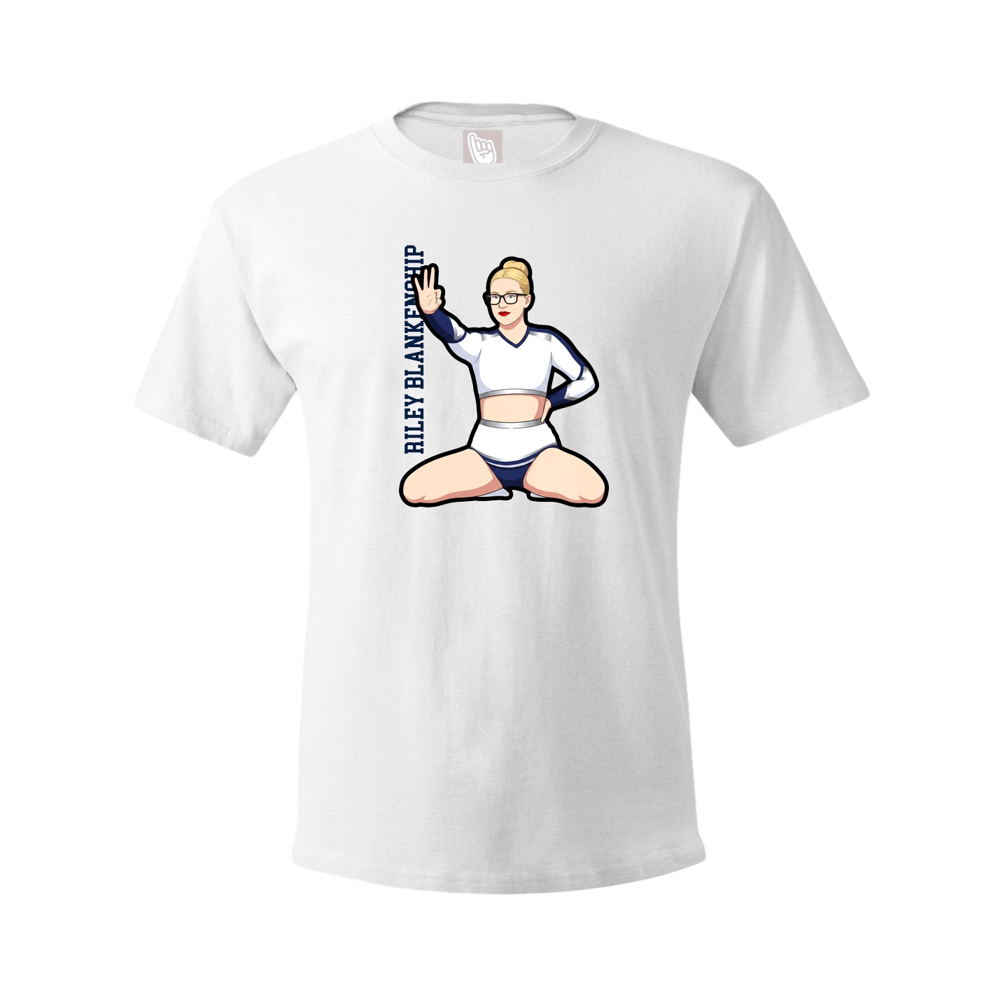 Youth Tee — Name Vertical in White