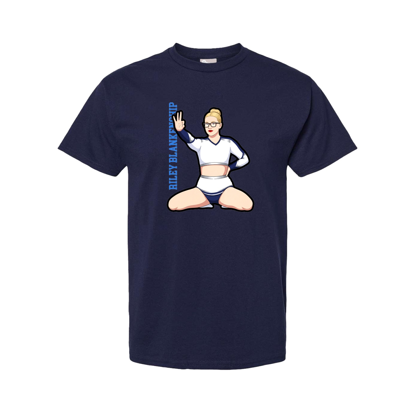 Youth Tee — Name Vertical in Navy
