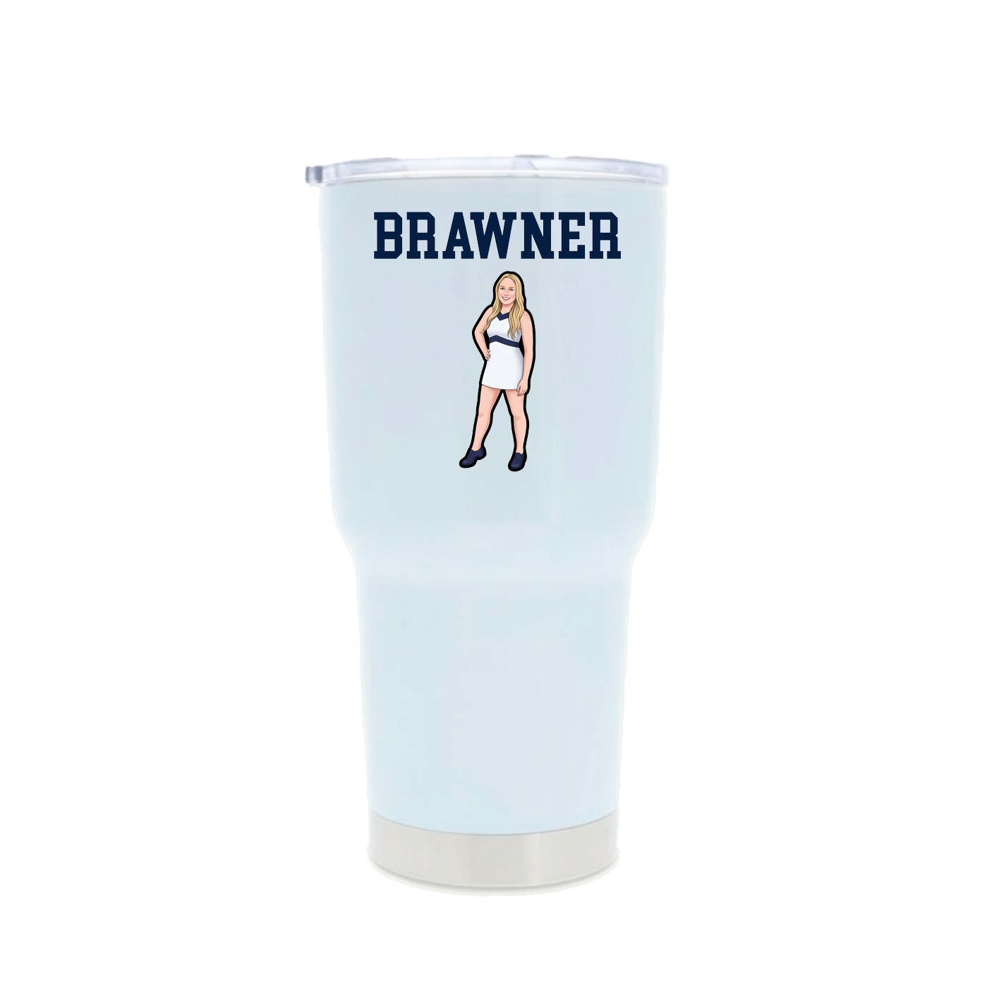 30oz Stainless Steel Tumbler — Shirsey in White